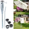 Royal Gardineer Erdspieß Sonnenschirm:Universal Stahl-Sonnenschirmständer Mit Bodendübel, Ø Bis 66 Mm