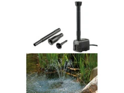 Royal Gardineer Teich Brunnen:Teichpumpe "Fontaine" Mit 4 Wasserspiel-Aufsätzen, 230 Volt