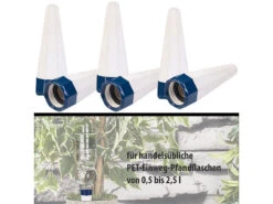 Royal Gardineer Blumentopfbewässerung:12er-Set Tonspitzen-Pflanzenbewässerung-System Für PET-Flaschen