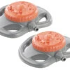 Royal Gardineer Sprinkler:2er-Set Kreis-Rasensprinkler, 8 Sprüh-Funktionen, Für Gartenschläuche