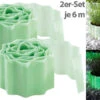 Royal Gardineer Beeteinfassung:2er-Set Beet-Umrandung & Rasenkante "Glow-in-the-dark", 6 Meter