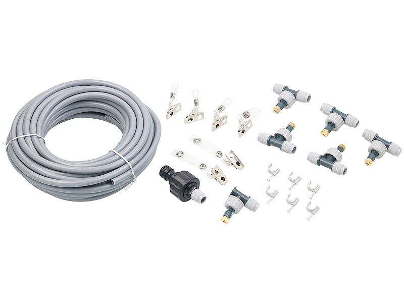 Royal Gardineer Wasserzerstäuber:Wasser-Zerstäuber-Set Mit 10-m-Schlauch Und 6 Bewegliche Metalldüsen – Bild 2