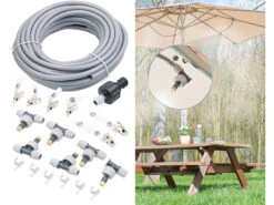 Royal Gardineer Wasserzerstäuber:Wasser-Zerstäuber-Set Mit 10-m-Schlauch Und 6 Bewegliche Metalldüsen