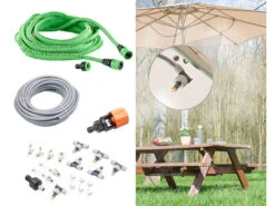 Royal Gardineer Wasserzerstäuber Garten:Wasserzerstäuber-Set Mit Dehnbarem Gartenschlauch & Wasserhahn-Adapter
