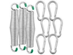 Semptec Zugfeder:3er-Set Schwingfedern FĂŒr HĂ€ngesessel & -matte, 6 Karabiner, Bis 120kg