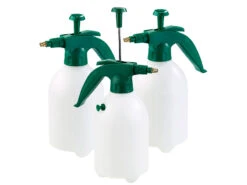PEARL Pumpflasche Garten:3er-Set Pump-Drucksprüher Mit Messingdüse Und Sicherheitsventil, 1,5 L