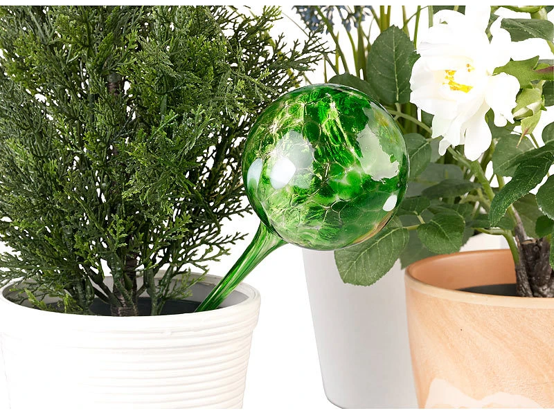 Royal Gardineer Blumen-Bewässerungskugel:2er -Set Gießfrei-Bewässerungs-Kugeln Aus Glas, Je 4 Stk., Ø 8,5 Cm – Bild 7