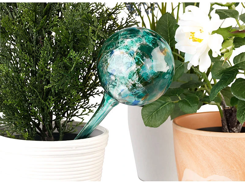 Royal Gardineer Wasserkugel:4er-Set Gießfrei-Bewässerungs-Kugeln Aus Glas, Bunt, Ø 8,5 Cm – Bild 12