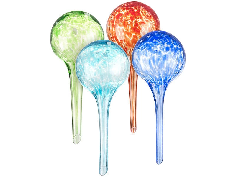 Royal Gardineer Gießstab:2er-Set Gießfrei-Bewässerungs-Kugeln Aus Glas, Je 4 Stk., Ø 6 Cm, Bunt – Bild 7