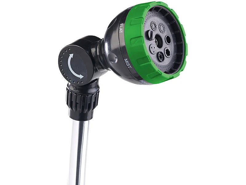 Royal Gardineer Wasserbrause:Multifunktions-Gießstab Mit 7 Spritzmustern Und Regelbarem Wasserfluss – Bild 4