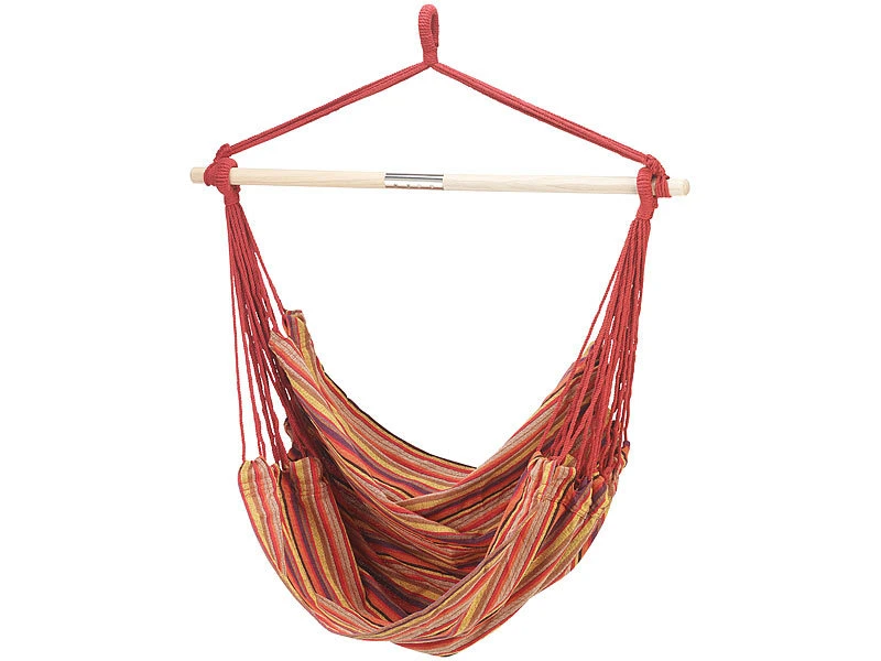 Semptec Hängesitz:Hängesessel Mit Querstrebe, Belastbar Bis 120 Kg, 100 X 130 Cm – Bild 2