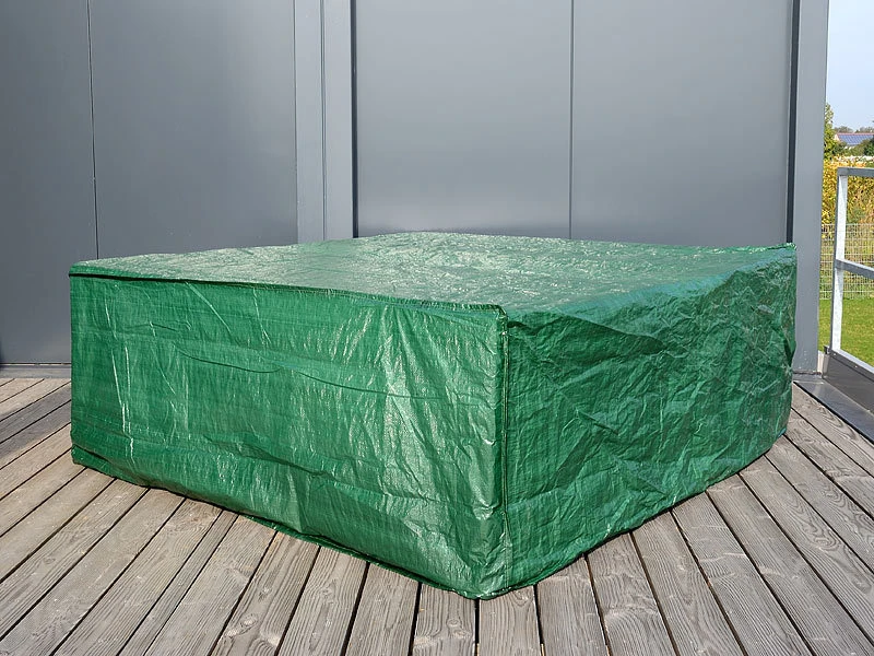 Royal Gardineer Abdeckung Gartenmöbel:Gewebe-Abdeckplane Für Komplette Garten-Sitz-Garnitur, XL, 150 G/m² – Bild 2