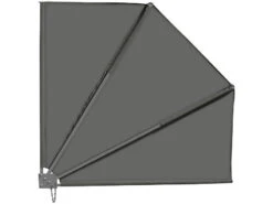 Royal Gardineer Balkonfächer Zum Klemmen:Sichtschutz-Fächer Für Balkon, 140 X 140 Cm, Anthrazit