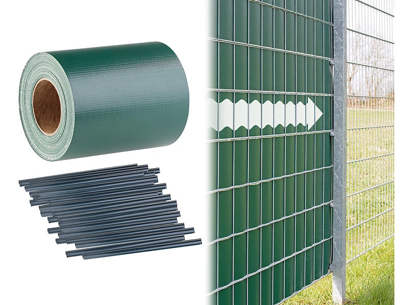 Royal Gardineer Zaunfolien:Sichtschutz-Folie Für Stabmattenzäune, 28 Klemmstreifen, 35 M X 19 Cm 4 Royal Gardineer Zaunfolien:Sichtschutz-Folie Für Stabmattenzäune, 28 Klemmstreifen, 35 M X 19 Cm – Bild 3