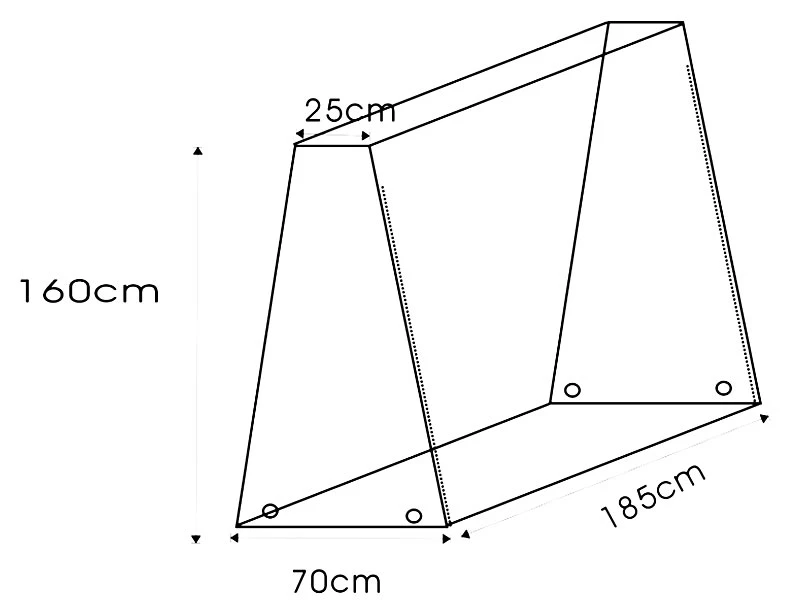 Royal Gardineer Tischtennis Abdeckung:Gewebe-Abdeckplane Für Tischtennis-Platten, 185 X 160 X 70 Cm – Bild 4