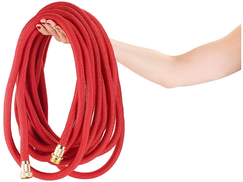Royal Gardineer Flexschlauch:Dehnbarer Profi-Gartenschlauch PRO.V5 Mit Alu-Anschlüssen, 10 - 30 M – Bild 3