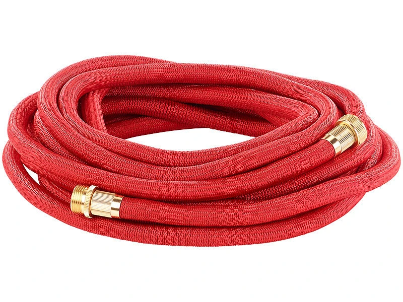 Royal Gardineer Flexschlauch:Dehnbarer Profi-Gartenschlauch PRO.V5 Mit Alu-Anschlüssen, 10 - 30 M