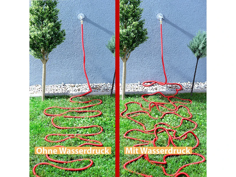 Royal Gardineer Flexschlauch:Dehnbarer Profi-Gartenschlauch PRO.V5 Mit Alu-Anschlüssen, 10 - 30 M – Bild 4