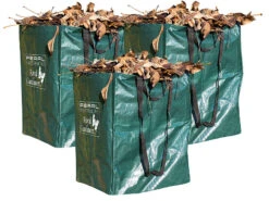 Royal Gardineer Gartenabfallsack:3er-Set Gartensäcke Für Laub & Co., Bis 120 Liter & 25 Kg, Rechteckig