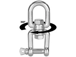 Semptec Wirbel:Drehwirbel FĂŒr HĂ€ngesessel, Aus Rostfreiem Edelstahl, Bis 500 Kg