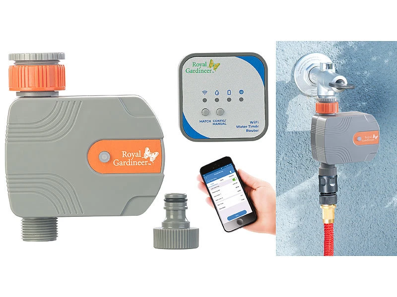 Royal Gardineer WLAN Gartenbewässerung:Bewässerungs-Computer Mit WLAN-Gateway Und Steuerung Per App – Bild 2