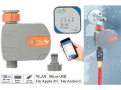 Royal Gardineer WLAN Gartenbewässerung:Bewässerungs-Computer Mit WLAN-Gateway Und Steuerung Per App