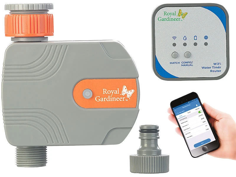 Royal Gardineer WLAN Gartenbewässerung:Bewässerungs-Computer Mit WLAN-Gateway Und Steuerung Per App – Bild 3