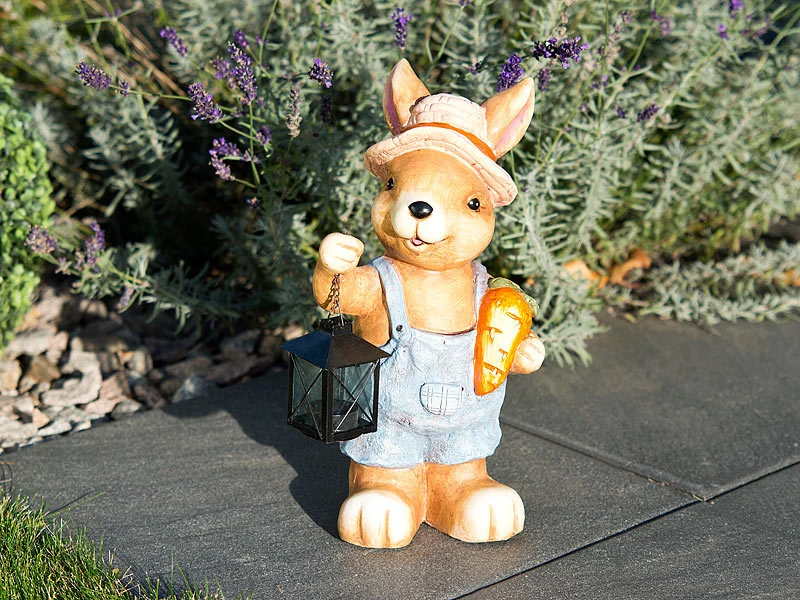 Royal Gardineer Deko Hasen Für Draußen:Wasserfester Deko-Hase "Karotte" Mit Laterne – Bild 2