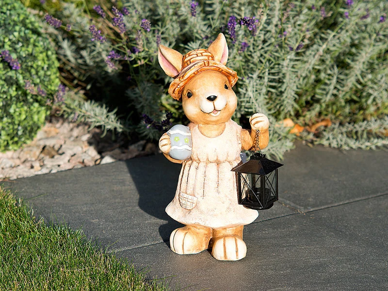 Royal Gardineer Dekohase:Wasserfester Deko-Hase "Biene" Mit Laterne – Bild 2