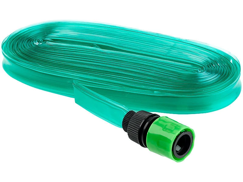 Royal Gardineer Schlauch Mit Löchern:Schlauch-Regner Zur Garten-Bewässerung, Flach, 7,5 M