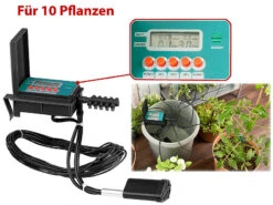 Royal Gardineer Bewässerungsset Balkon:Automatische Urlaubs-Bewässerungsanlage BWC-10 Für 10 Zimmerpflanzen