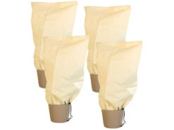 Royal Gardineer Kübelpflanzensack:4er-Set Pflanzenabdeckungen, 80x60cm, 70 G/m²