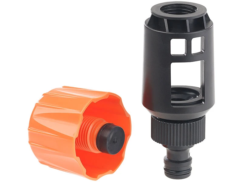 Royal Gardineer Wasserhahn Aufsatz:2er-Set Universal-Wasserhahn-Adapter Zum Anschluss Von Gartenschlauch â Bild 6