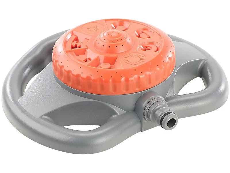 Royal Gardineer Sprinkler:2er-Set Kreis-Rasensprinkler, 8 Sprüh-Funktionen, Für Gartenschläuche – Bild 2