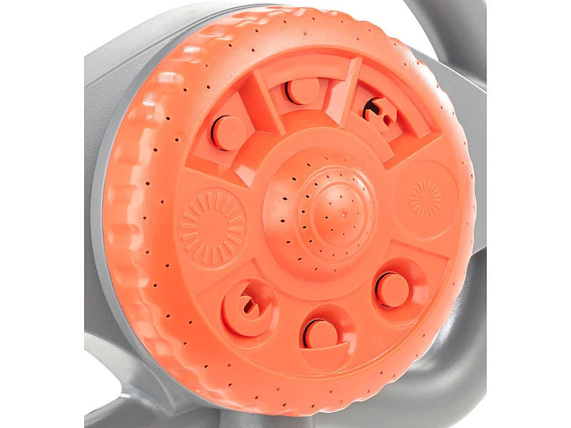 Royal Gardineer Sprinkler:2er-Set Kreis-Rasensprinkler, 8 Sprüh-Funktionen, Für Gartenschläuche – Bild 4
