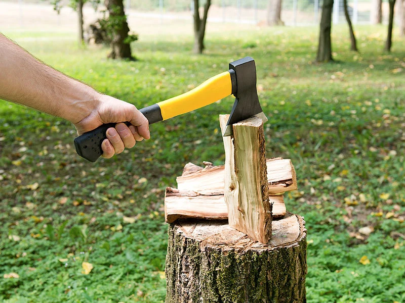 Semptec Axt:Universal-Beil Mit Fiberglas-Stiel Und Gummiertem Griff, 600 G – Bild 2