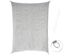 Royal Gardineer Sonnenschutz Balkon:Sonnensegel Für Balkon, Terrasse & Garten, Rechteckig, 3 X 4 M, Grau