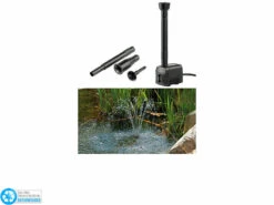 Royal Gardineer Teich-Pumpe:Teichpumpe "Fontaine" Mit 4 Wasserspiel-Aufsätzen Versandrückläufer