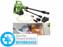 AGT Professional Accu Druckreiniger:Mobiler Akku-Druckreiniger Mit Schnell-Ladegerät, Versandrückläufer