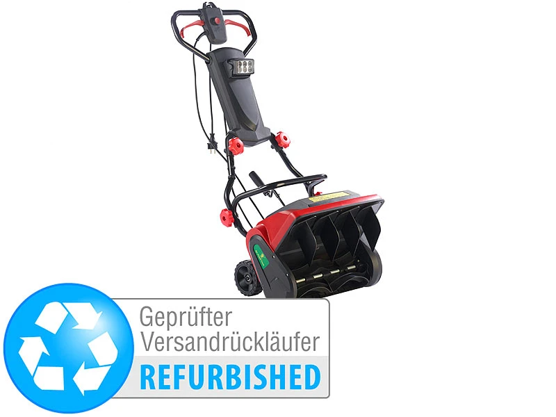 AGT Hand-Schneefräse:Elektrische Schneefräse, LED-Beleuchtung, 1.300 W (Versandrückläufer)