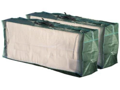 Royal Gardineer Schutzhülle Auflagen:2er-Set Taschen Aus Gewebeplane Für Gartenmöbel-Sitzkissen