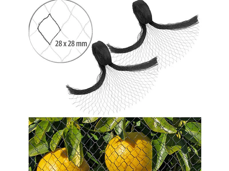 Royal Gardineer Vogelnetz:2er-Set Vogelschutznetze Für Obstbäume, 10 X 2 Meter – Bild 2