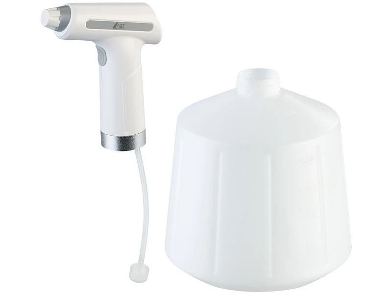AGT Akku Sprühflasche:2er-Set Akku-Pump-Drucksprüher Mit Einstell-Düse, Je 1,5 Liter – Bild 7