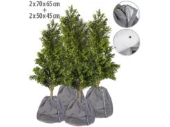 Royal Gardineer Thermotopfschutz:4er-Set Thermo-Topfschutz Für Pflanzen, Je 2x 50 X 45 Cm & 70 X 65 Cm