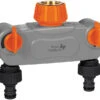 Royal Gardineer Verteiler:Regulierbarer 2-fach-Garten-Wasserverteiler Mit Metall-Anschluss