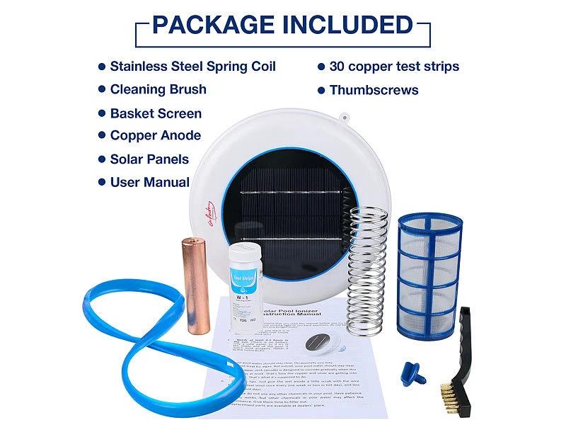 Infactory Poolzubehör:Solarbetriebener Pool-Ionisator, Kupferanode, Bis 160.000 Liter, IP45 – Bild 6