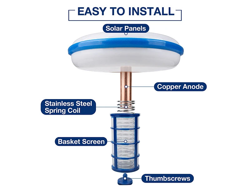 Infactory Poolzubehör:Solarbetriebener Pool-Ionisator, Kupferanode, Bis 160.000 Liter, IP45 – Bild 7
