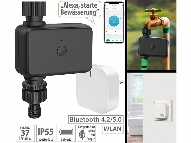 Royal Gardineer Smarthome-Controller:Programmierbarer Bewässerungscomputer Mit WLAN-Gateway & App-Steuerung 3 Royal Gardineer Smarthome-Controller:Programmierbarer Bewässerungscomputer Mit WLAN-Gateway & App-Steuerung