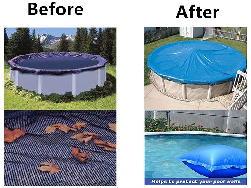 Infactory Luftkissen Gartenpool:2er-Set Aufblasbare Luftkissen Mit Ösen Für Pool-Abdeckplanen – Bild 8