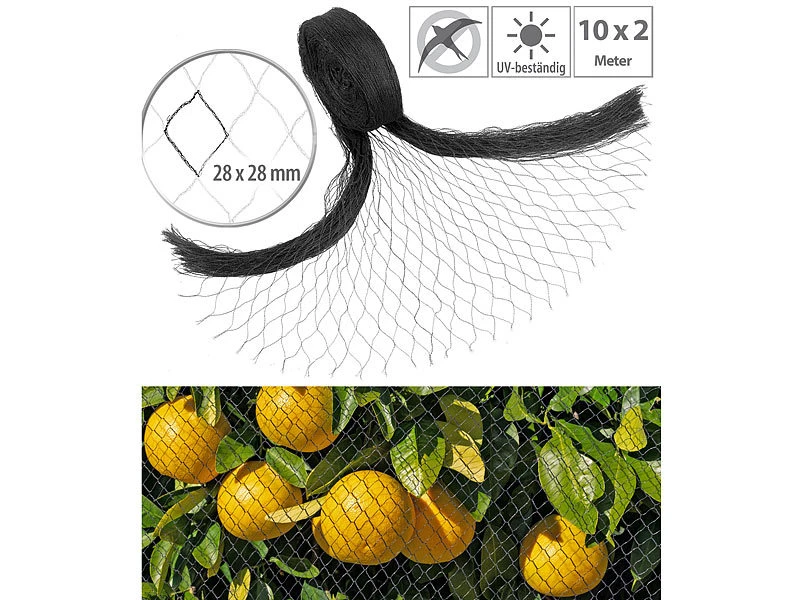 Royal Gardineer Vogelnetz:2er-Set Vogelschutznetze Für Obstbäume, 10 X 2 Meter – Bild 4